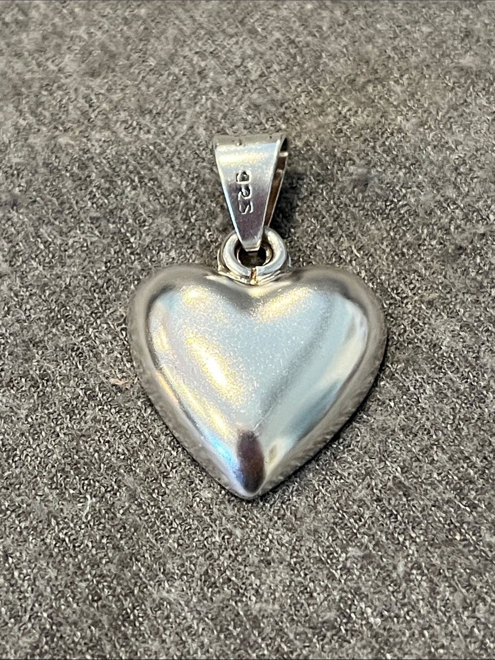 TAXCO Sterling Puffy Heart Pendant
